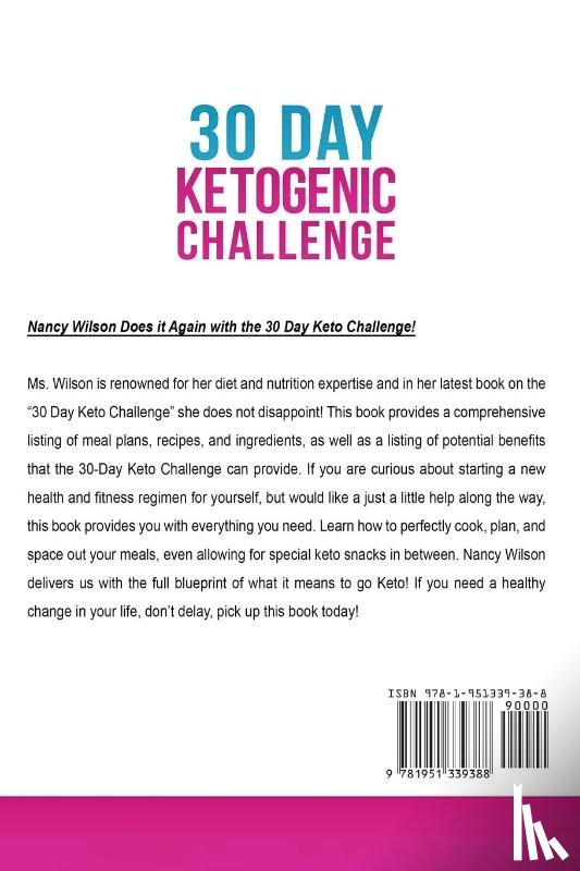 Wilson, Nancy - 30 Day Ketogenic Challenge