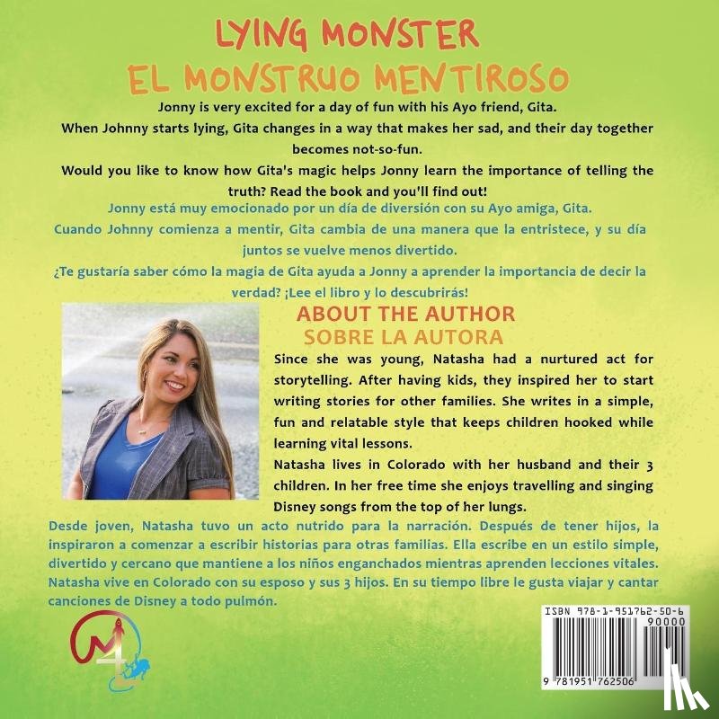 Gonzalez, Natasha - Lying Monster/El Monstruo Mentiroso (The Ayo Adventures) - (Bilingual - English & Spanish)