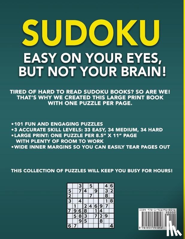 Nest, Game - Sudoku Large Print 101 Puzzles Easy to Hard