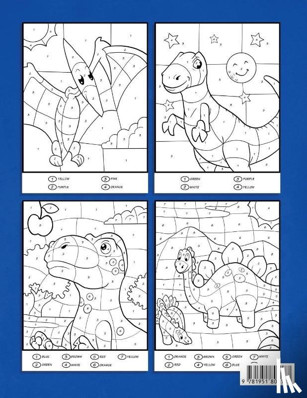 Wizo, Activity - Dinosaur Color By Numbers