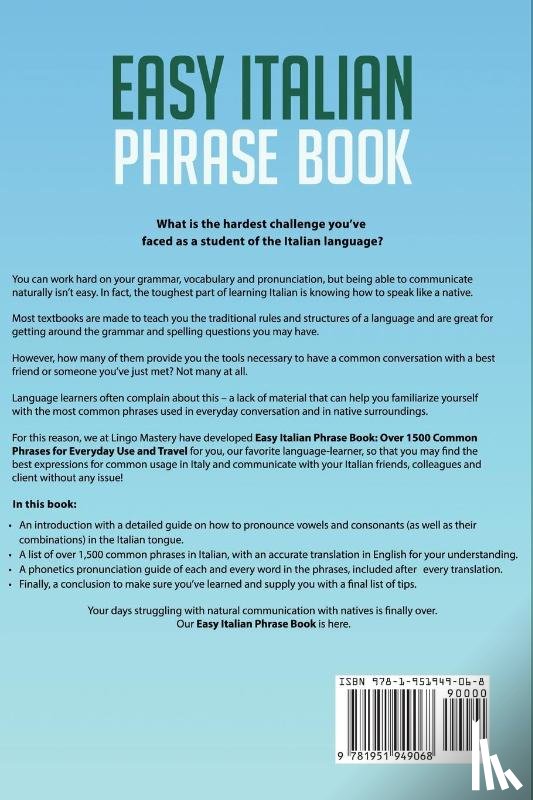 Lingo Mastery - Easy Italian Phrase Book