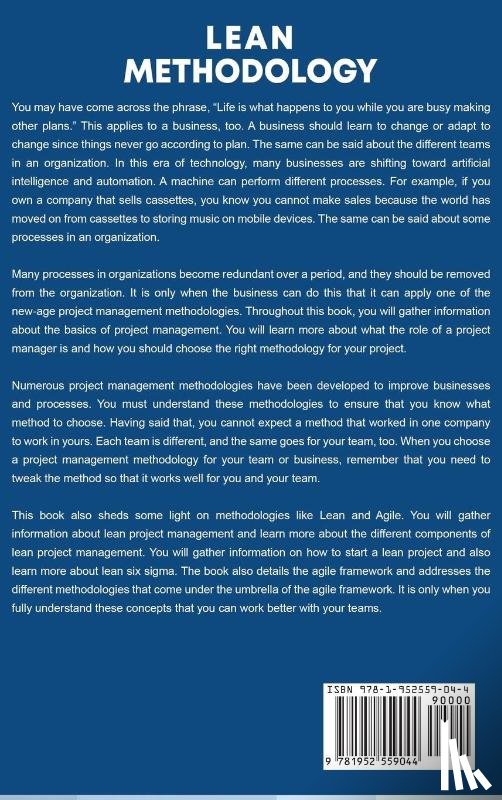 McCarthy, Robert - Lean Methodology
