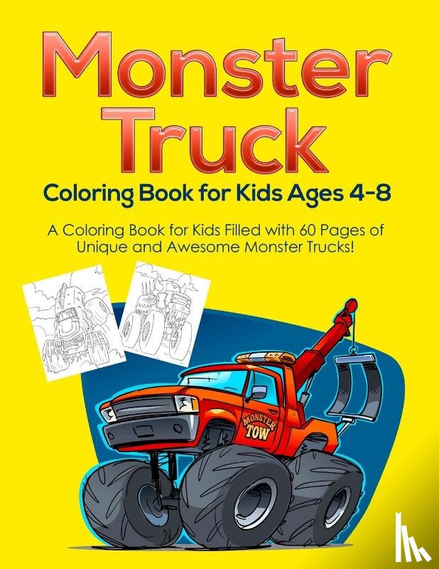 Activity Books, Pineapple - Monster Truck Coloring Book for Kids Ages 4-8