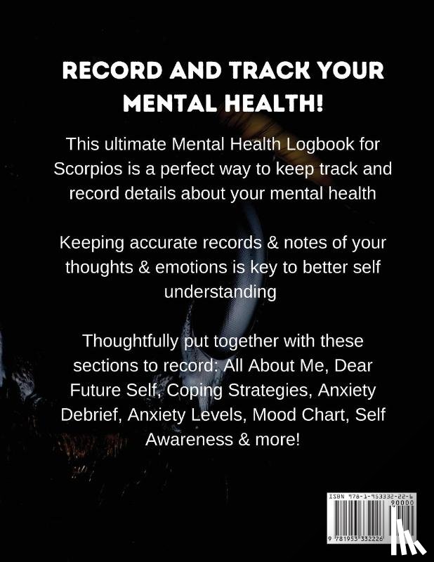Placate, Trent - Mental Health Log Book For Scorpios
