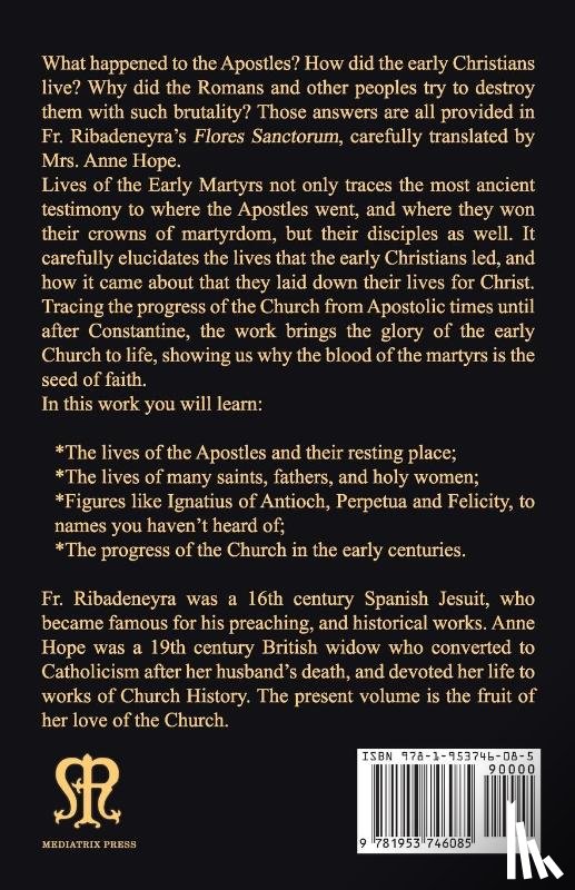 Ribadeneyra, Pedro De - Lives of the Early Martyrs