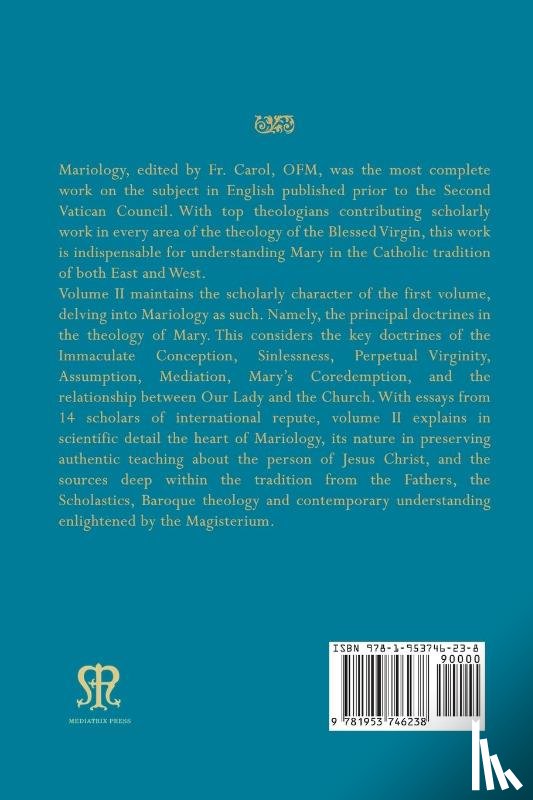 Carol, Juniper - Mariology vol. 2