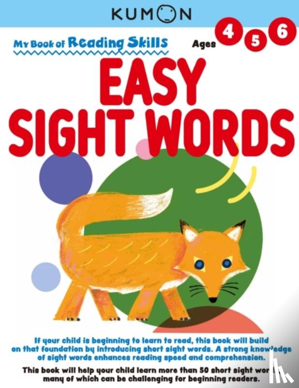 Kumon Publishing - Kumon My Bk of Reading Skills: Easy Sight Words