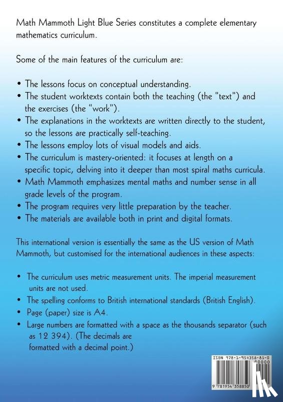 Miller, Maria - Math Mammoth Grade 4-A Worktext, International Version