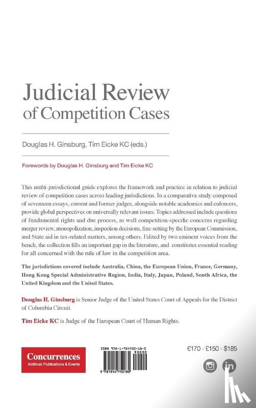 Douglas Ginsberg - Judicial Review of Competition Cases