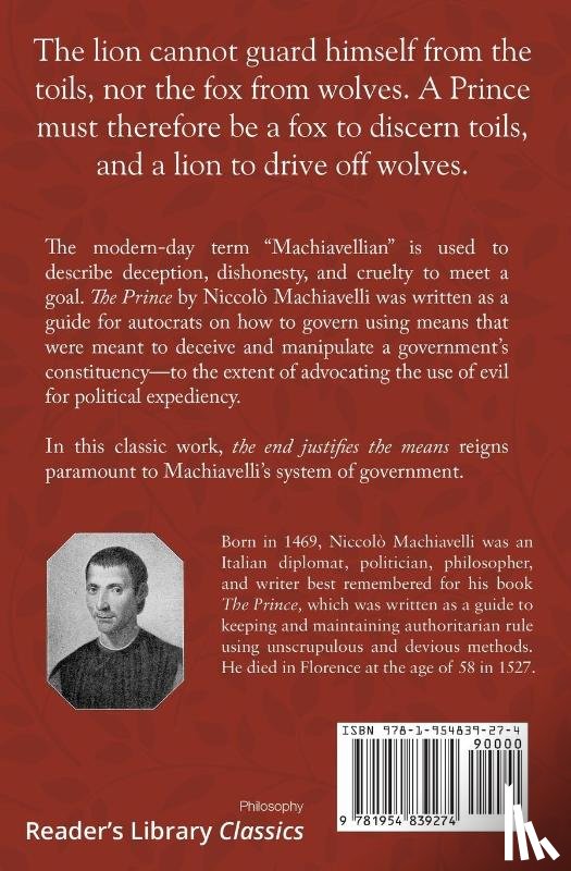 Machiavelli, Niccolo - The Prince (Reader's Library Classics)