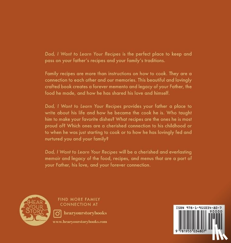 Mason, Jeffrey, Hear Your Story - Dad, I Want to Learn Your Recipes