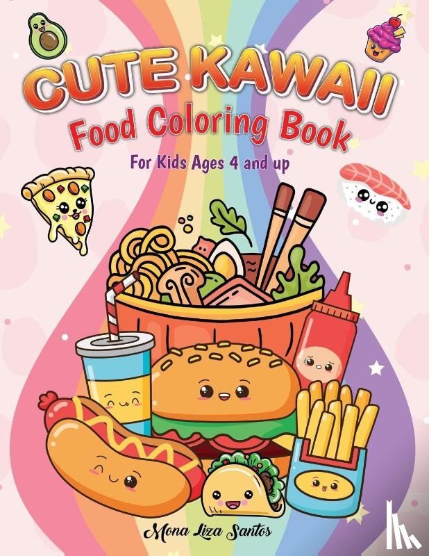 Santos, Mona Liza - Kawaii Coloring Book For Kids (Cute Kawaii Coloring Book for Kids Ages 4-12)
