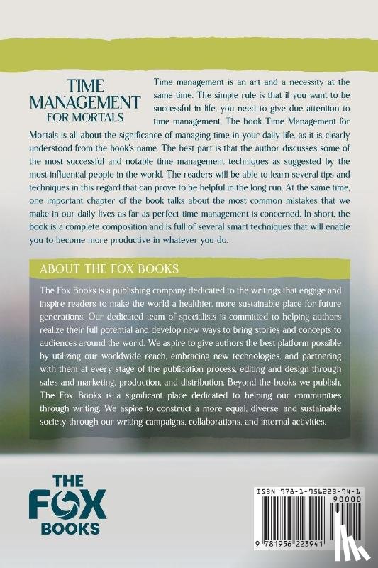 Borg, Chrissie, Books, The Fox - Time Management Guide for Mortals