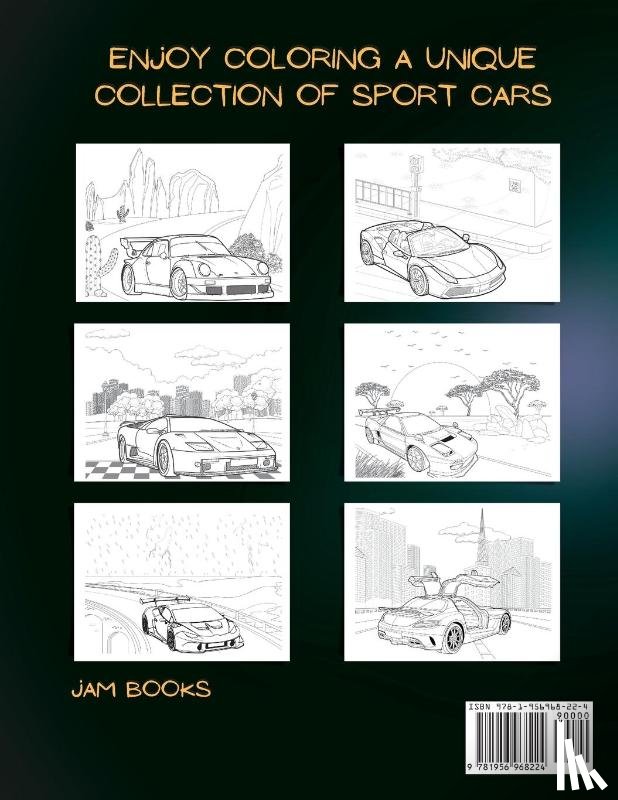 Books, Jam - Sports Car Coloring Book