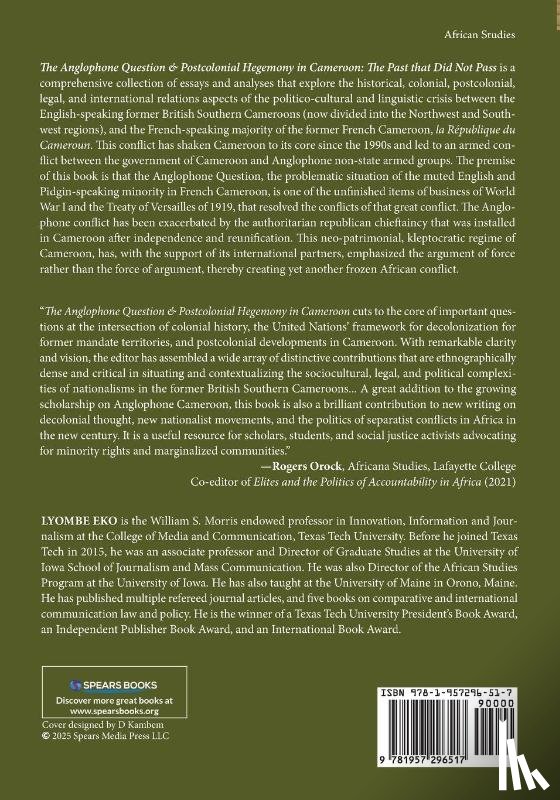Eko, Lyombe - The Anglophone Question and Postcolonial Hegemony in Cameroon Vol II