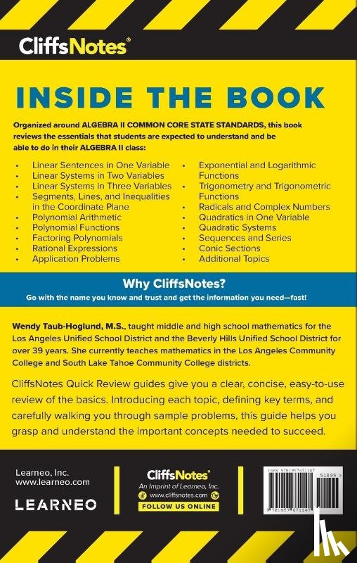 Taub-Hoglund, Wendy - CliffsNotes Common Core Algebra II