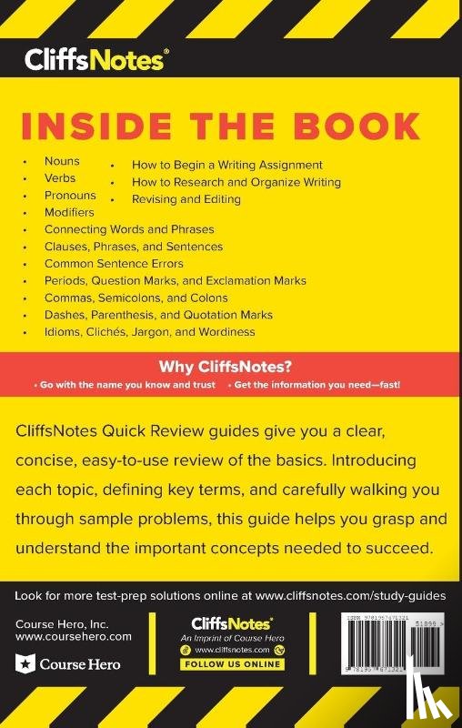 Eggenschwiler, Jean, Dotson Biggs, Emily, Reinhardt, Claudia L. W. - CliffsNotes Writing (Grammar, Usage, and Style)