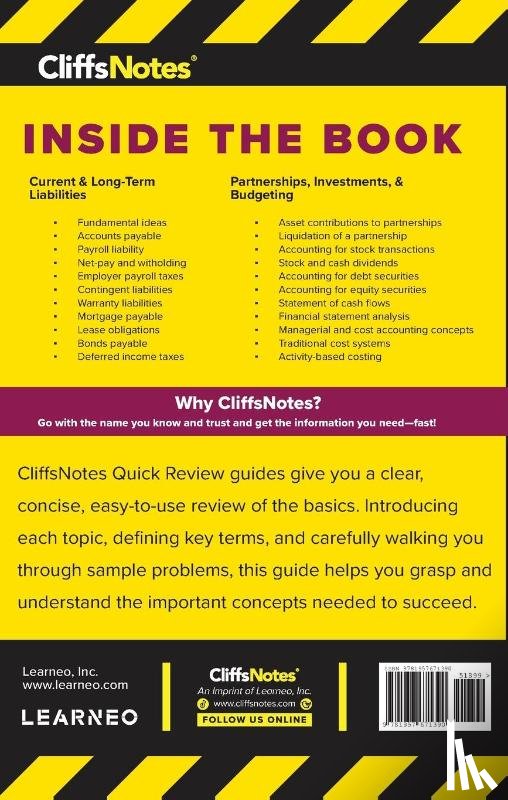 Minbiole, Elizabeth A. - CliffsNotes Accounting Principles II