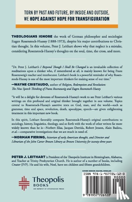 Leithart, Peter J - I Respond, Though I Shall Be Changed