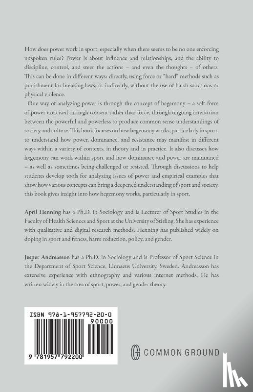 Henning, April, Andreasson, Jesper - Hegemony and Sport