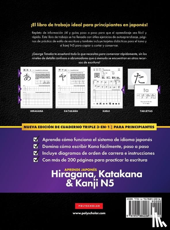 Tanaka, George - Aprende Japonés Hiragana, Katakana y Kanji N5 - Libro de Trabajo para Principiantes