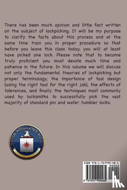 Agency, Central Intelligence - CIA Lock Picking