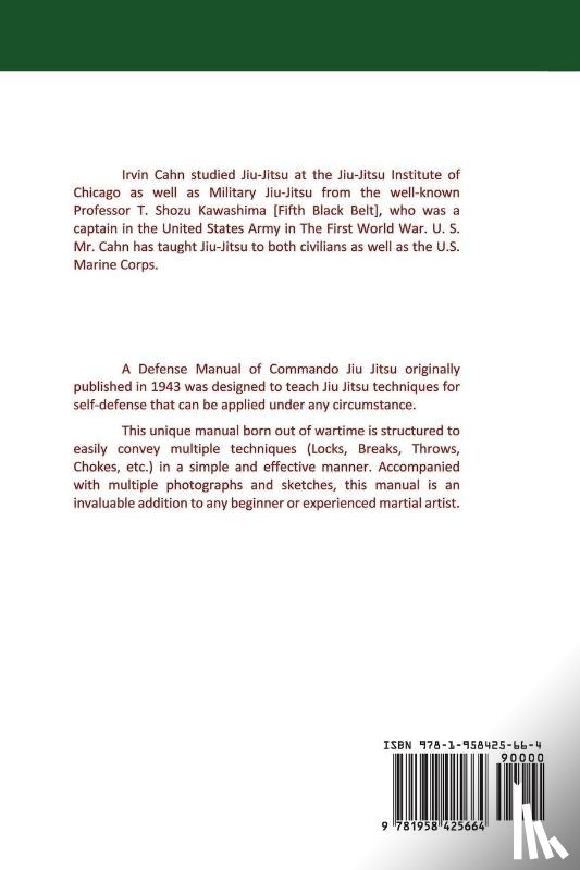 Cahn, Irvin - A Defense Manual of Commando Ju-Jitsu