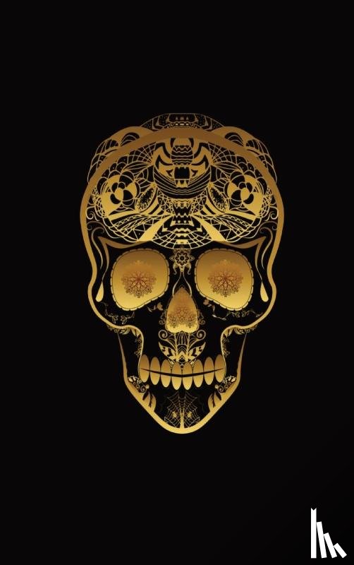 Charles, Mina - Glowing Golden Sugar Skeleton Skull Diary, Journal, and/or Notebook