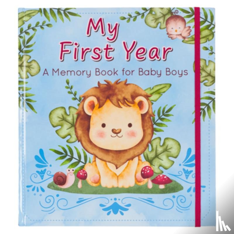 Christian Art Gifts - With Love My First Year a Memory Book for Baby Boys Blue Keepsake Photo Book