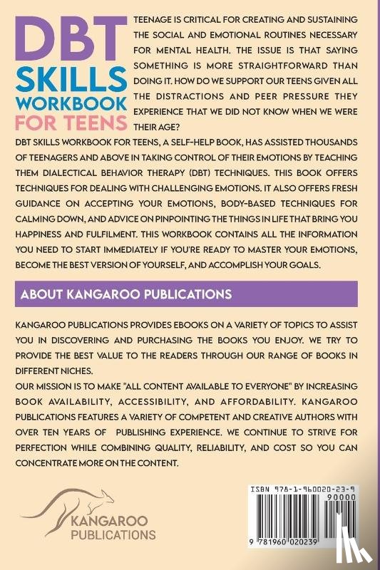 Publications, Kangaroo - DBT Skills Workbook for Teens