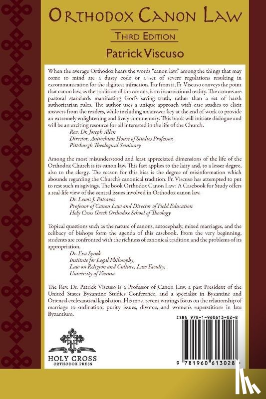 Viscuso, Patrick - Orthodox Canon Law