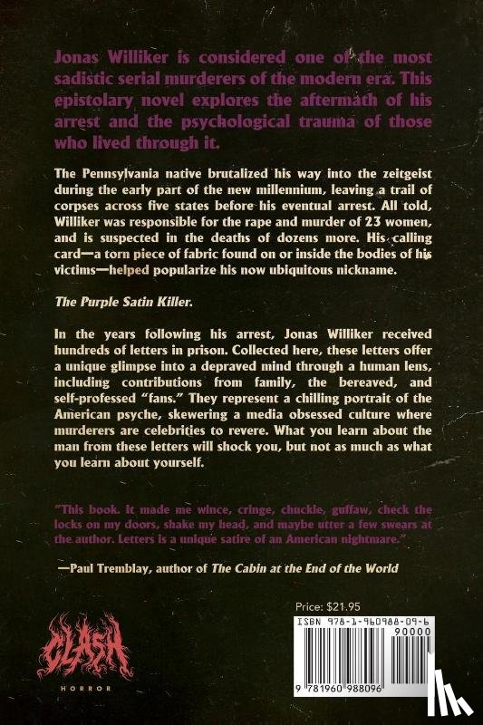 Chaplinsky, Joshua - Letters to the Purple Satin Killer