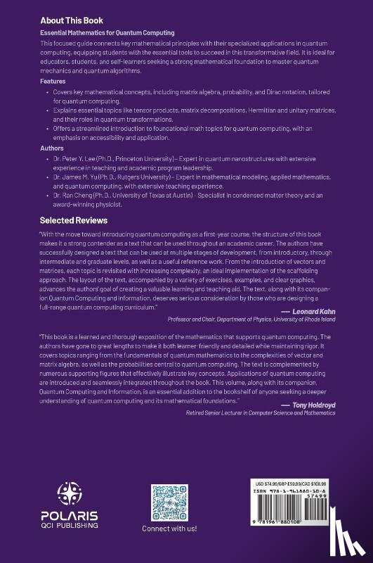Lee, Peter, Yu, James, Cheng, Ran - Mathematical Foundations of Quantum Computing