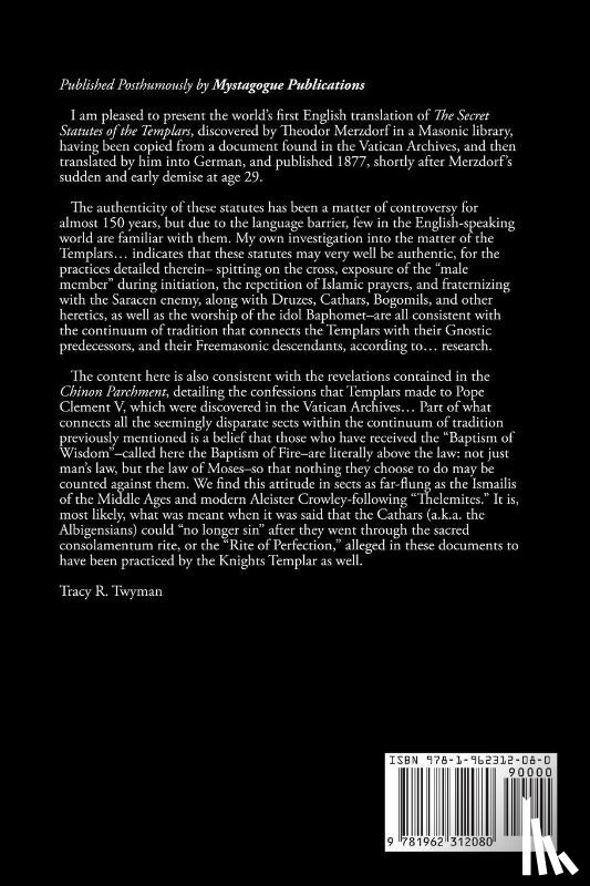 Merzdorf, Theodor - The Secret Statutes of the Templars
