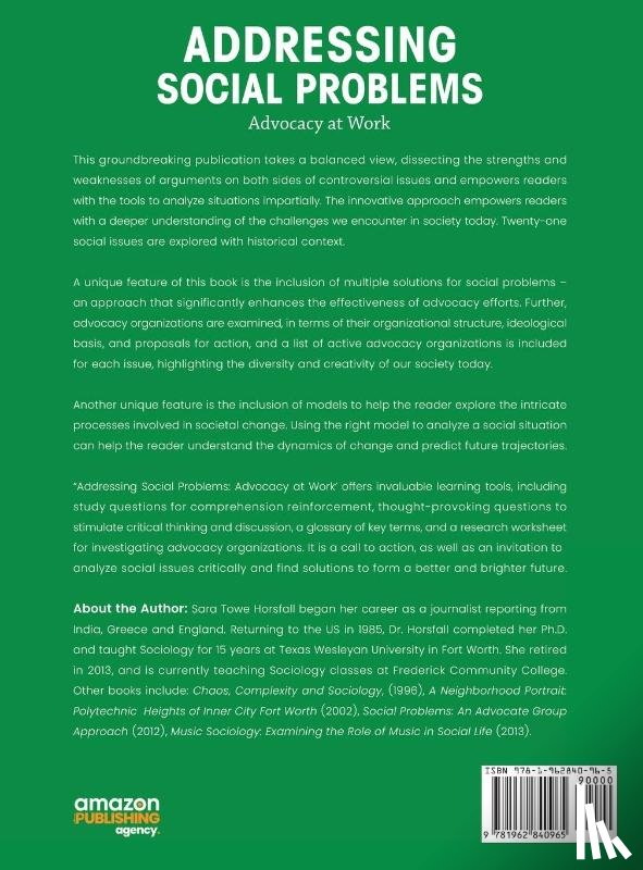 Horsfall, Sara Towe - Addressing Social Problems