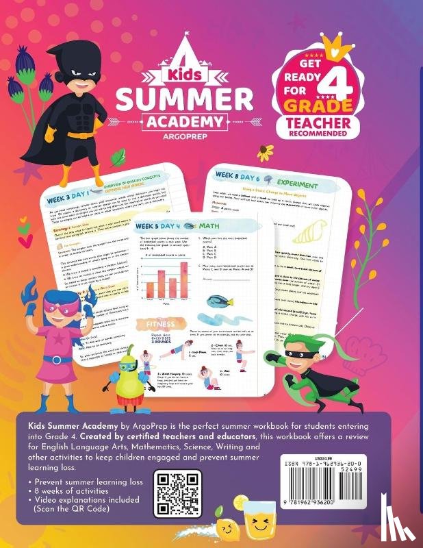 Argoprep - Kids Summer Academy by ArgoPrep - Grades 3-4