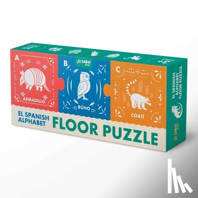 Alfaro, Mike - El Spanish Alphabet Jumbo Floor Puzzle: Papel-Picado Inspired 27-Piece ABC Jigsaw Puzzle
