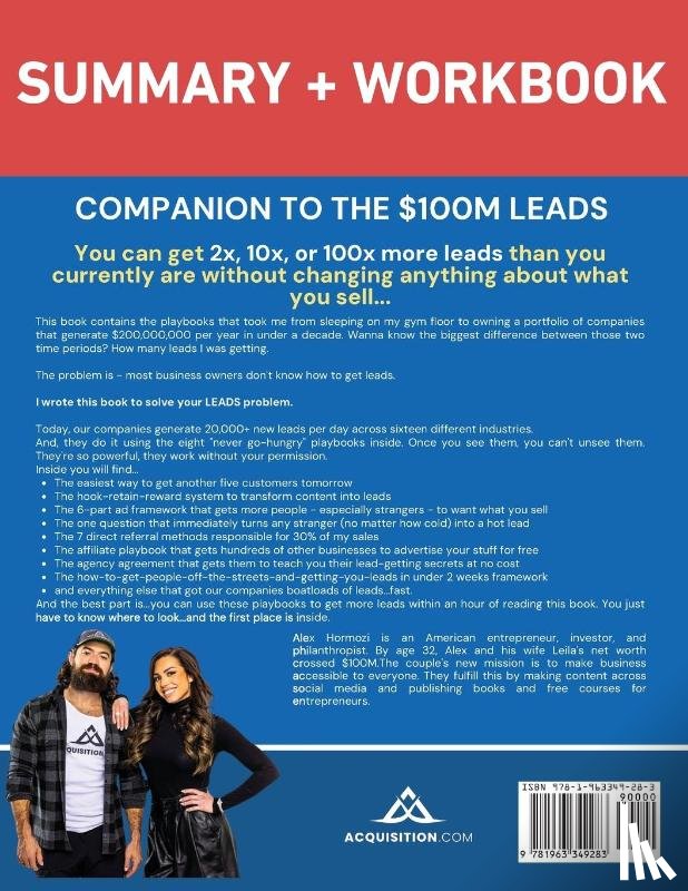 Hormozi, Alex - $100M Leads Summary & Workbook