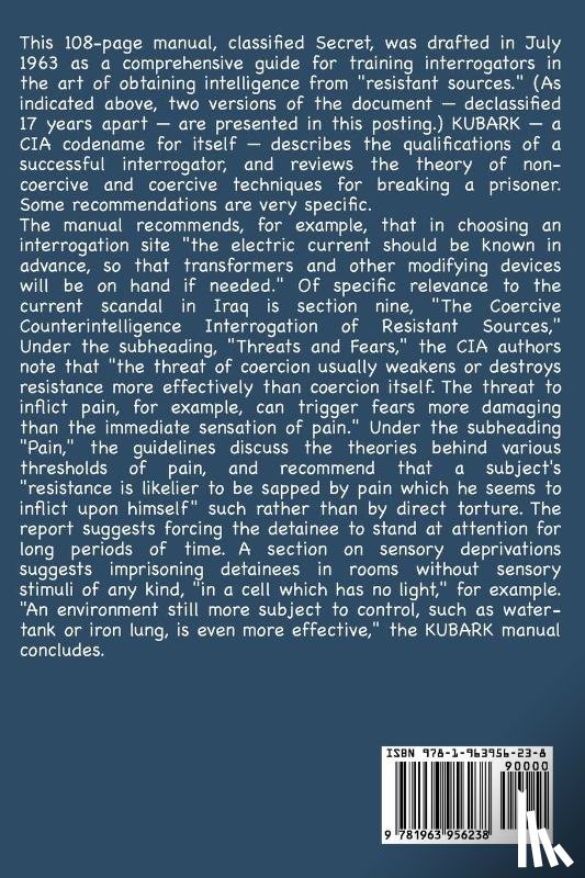 Agency, Central Intelligence - The Official CIA Interrogation & Manipulation Manual