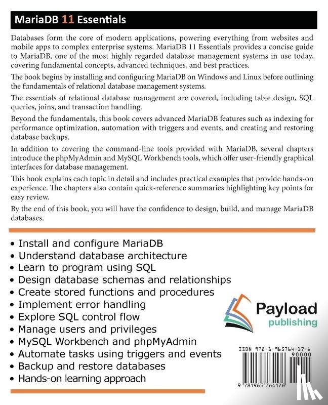 Smyth, Neil - MariaDB 11 Essentials