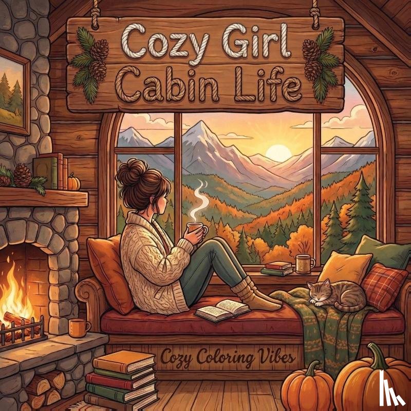 Vibes, Cozy Coloring - Cozy Girl Cabin Life