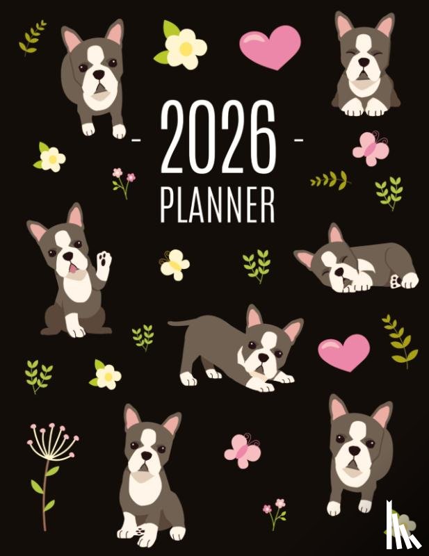 Press, Happy Oak Tree - Boston Terrier Planner 2026