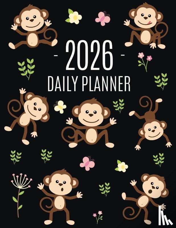 Press, Pimpom Pretty - Monkey Planner 2026
