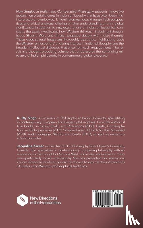 Singh, R. Raj, Kumar, Jacquiline - Singh, R: New Studies in Indian and Comparative Philosophy