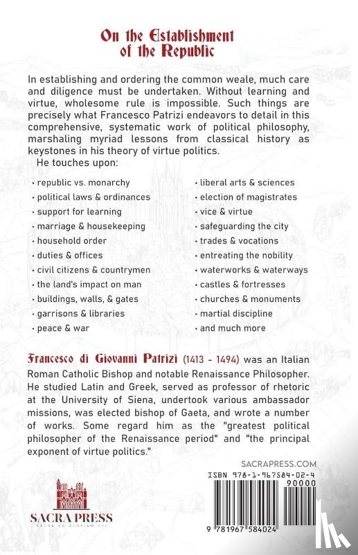 Patrizi, Francesco - On the Establishment of the Republic