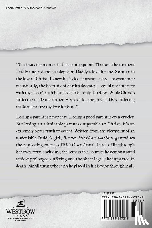 Owens, Chelsey L - Because His Heart Was Strong
