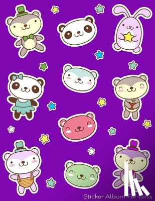 Scales, Maz - Sticker Album For Girls: 100 Plus Pages For PERMANENT Sticker Collection, Activity Book For Girls, Purple - 8.5 by 11