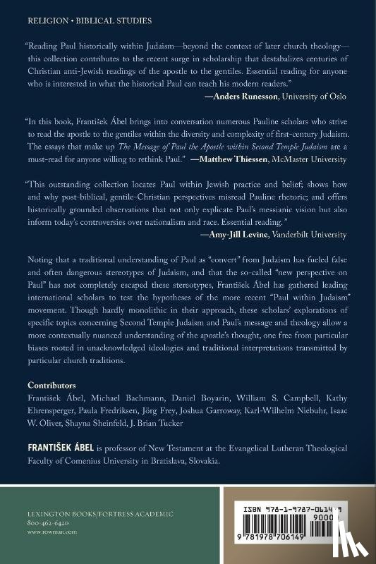  - The Message of Paul the Apostle within Second Temple Judaism