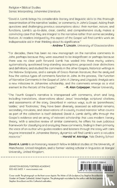 Lamb, David A. - The Function of Narrative Comments in the Gospel of John