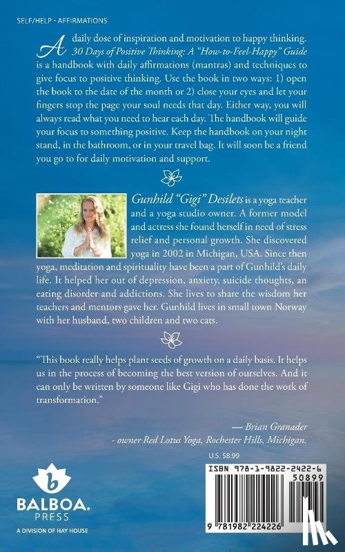 Desilets, Gunhild - 30 Days of Positive Thinking